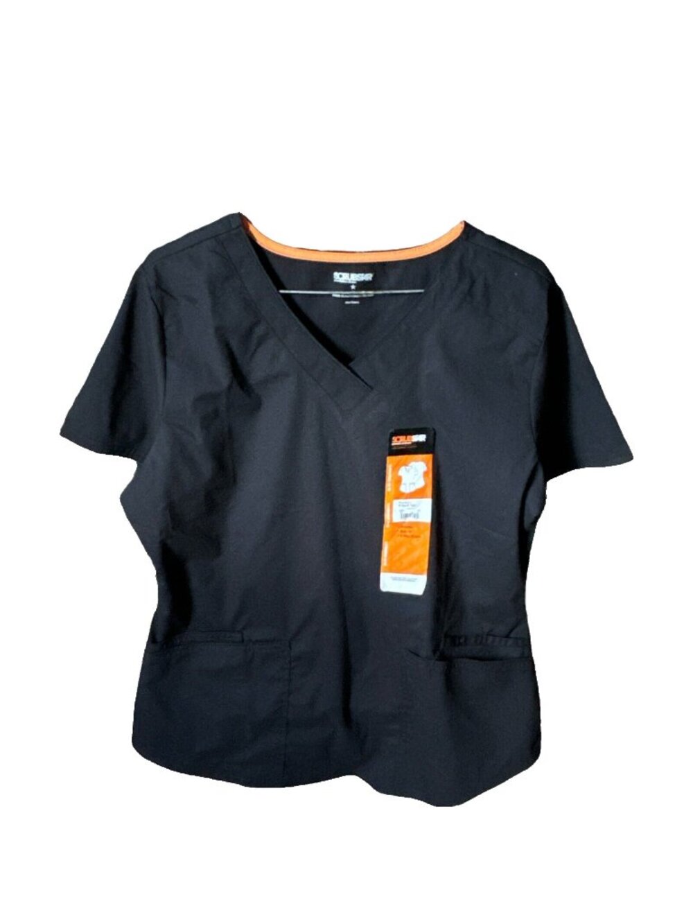 Scrubstar Women V-Neck Scrub Top Black Size Medium new